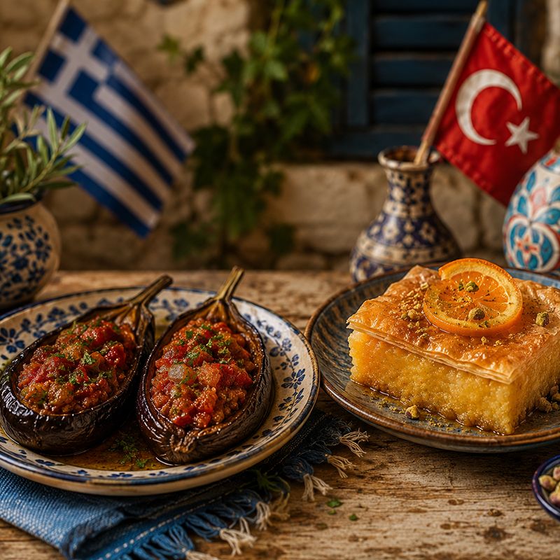 Grecia vs Turcia – Imam Bayildi & Portokalopita