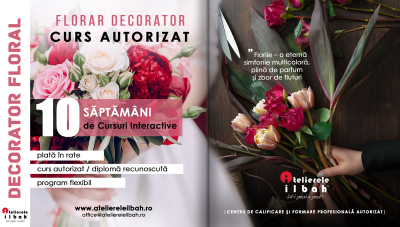 curs decorator floral, cursuri design floral, curs aranjamente florale, cursuri design floral, curs florist