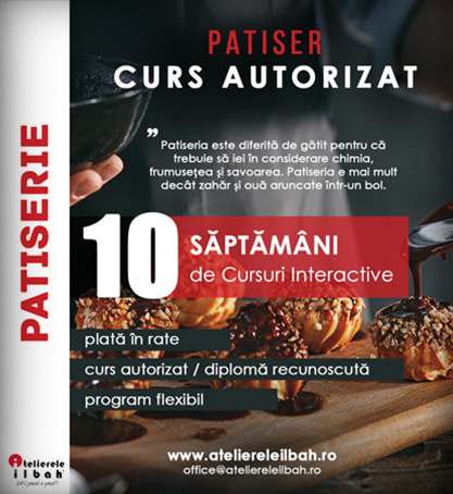 Curs Patiser, Cursuri Patiserie diploma autorizata, curs patiser acreditat bucuresti cluj ploiesti atelierele ilbah