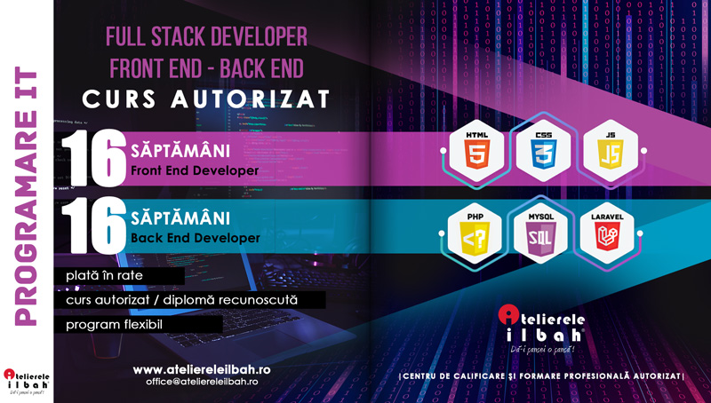 Cursuri Programare Web (Full-Stack, Front-End, Back-End) Autorizate