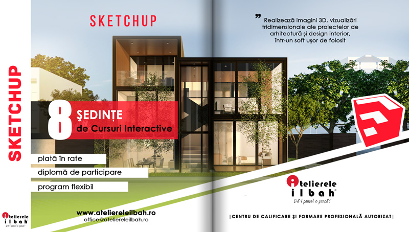 curs SketchUp, cursuri randari 3d, cursuri SketchUp 3d