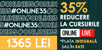 Cu oferta #Online35 platesti doar 1365 Lei pentru cursurile Online LIVE