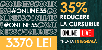Cu oferta #Online35 platesti doar 3370 Lei pentru cursurile Online LIVE