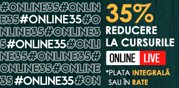 Cu #Online35 beneficiezi de 35% Reducere la cursurile Online LIVE