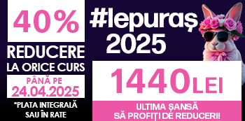 Folosind codul #Iepuras2025 platesti doar 1440 Lei
