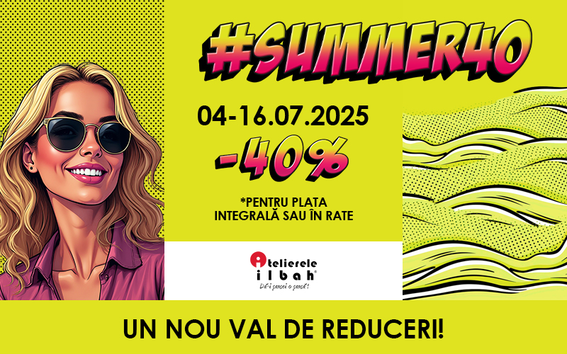 Cu #Summer40 beneficiezi de 40% Reducere la toate cursurile! Prinde noul val de reduceri.