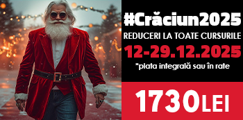 Pret #Craciun2025: 1730 Lei. Fa-ti un cadou care conteaza! Pret #Craciun2025: 1730 Lei. Fa-ti un cadou care conteaza!