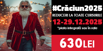 Pret #Craciun2025: 630 Lei. Fa-ti un cadou care conteaza! Pret #Craciun2025: 630 Lei. Fa-ti un cadou care conteaza!