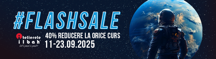 Cu #FlashSale beneficiezi de 40% Reducere la toate cursurile! Prinde reducerile fulger in plin sezon de cursuri!