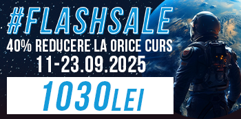 Pret #FlashSale: 1030 Lei. Prinde reducerile fulger in plin sezon de cursuri!