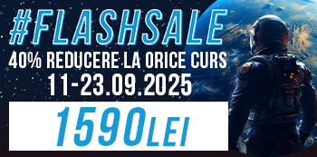 Pret #FlashSale: 1590 Lei. Prinde reducerile fulger in plin sezon de cursuri!