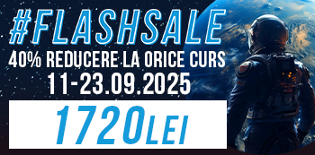 Pret #FlashSale: 1720 Lei. Prinde reducerile fulger in plin sezon de cursuri!