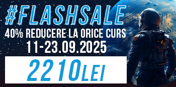 Pret #FlashSale: 2210 Lei. Prinde reducerile fulger in plin sezon de cursuri!