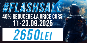Pret #FlashSale: 2650 Lei. Prinde reducerile fulger in plin sezon de cursuri!