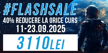 Pret #FlashSale: 3110 Lei. Prinde reducerile fulger in plin sezon de cursuri!