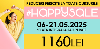Folosind codul #HappySale platesti doar 1160 Lei