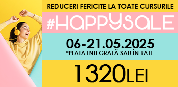 Folosind codul #HappySale platesti doar 1320 Lei