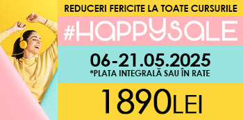 Folosind codul #HappySale platesti doar 1890 Lei