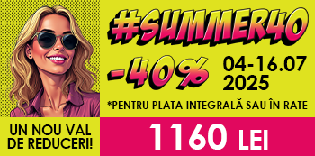 Cu #Summer40 platesti doar 1160 Lei. Prinde noul val de reduceri!