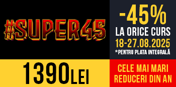 Cu #Super45 platesti doar 1390 Lei. Cele mai mari reduceri din an!