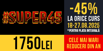 Cu #Super45 platesti doar 1750 Lei. Cele mai mari reduceri din an!