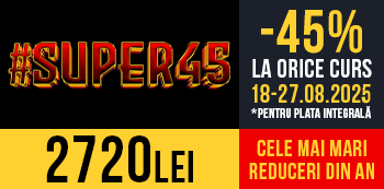 Cu #Super45 platesti doar 2720 Lei. Cele mai mari reduceri din an!