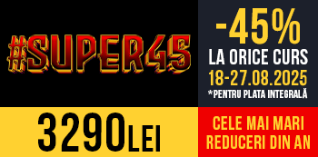 Cu #Super45 platesti doar 3290 Lei. Cele mai mari reduceri din an!