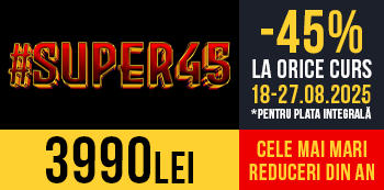 Cu #Super45 platesti doar 3990 Lei. Cele mai mari reduceri din an!