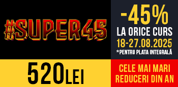 Cu #Super45 platesti doar 520 Lei. Cele mai mari reduceri din an!