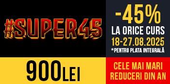 Cu #Super45 platesti doar 900 Lei. Cele mai mari reduceri din an!