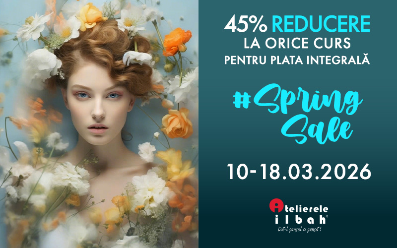 #SpringSale - Ai 45% reducere la toate cursurile, doar pana pe 18 martie, pentru plata integrala.