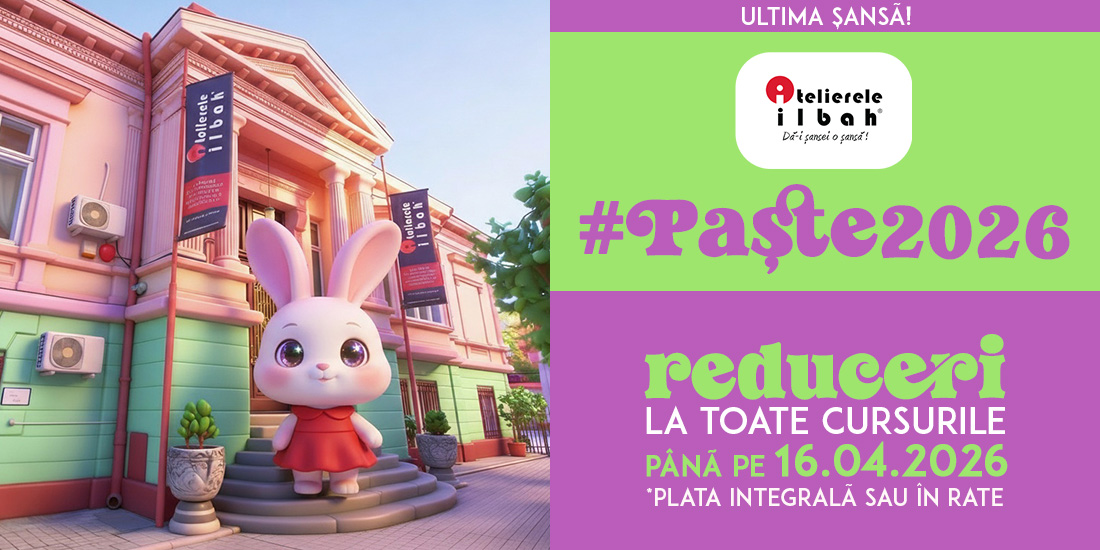 #Paste2026: Profita de reducerile iepurasului si incepe sa inveti lucruri noi!
