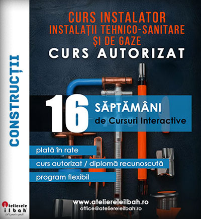Cursuri de Instalator instalatii tehnico-sanitare si de gaze