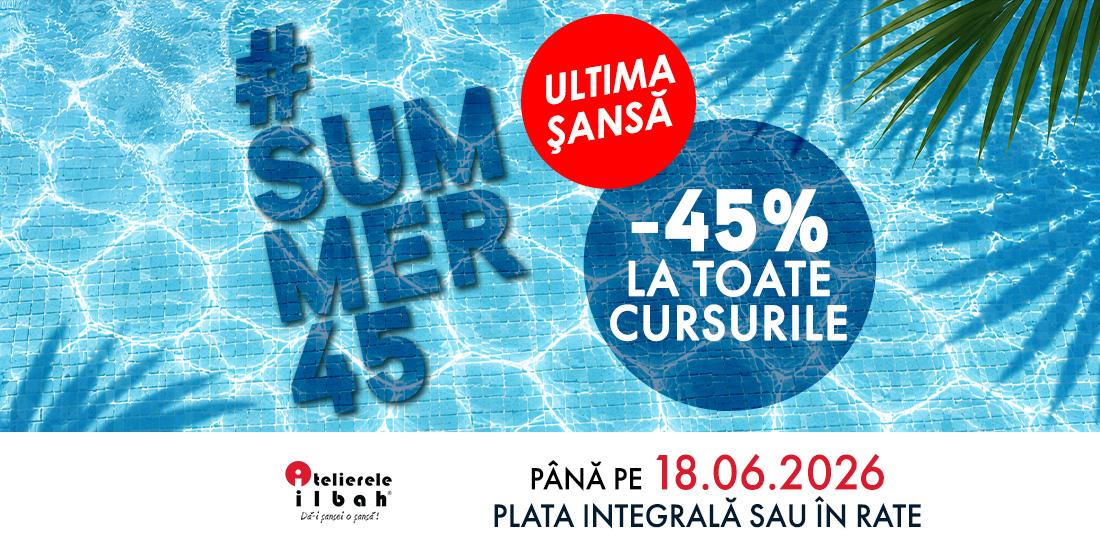#Summer45 - 45%OFF - Mega Reduceri de Vara! #Summer45 - 45%OFF - Mega Reduceri de Vara!