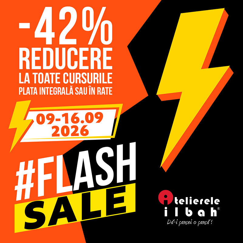 #FlashSale Atelierele ILBAH | 42% Reducere la Cursuri #FlashSale Atelierele ILBAH | 42% Reducere la Cursuri