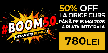 #BOOM50 - platesti doar 780 Lei. Ai 50% reducere la cursuri. Prinde ofertele bomba! #BOOM50 - platesti doar 780 Lei. Ai 50% reducere la cursuri. Prinde ofertele bomba!