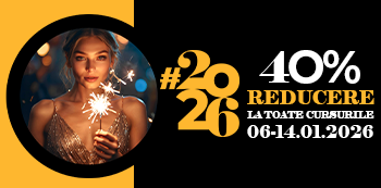 #2026 - Ai 40% reducere la cursuri pentru un start perfect de an! #2026 - Ai 40% reducere la cursuri pentru un start perfect de an!