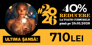Campanie Anul Nou #2026 - platesti doar 710 Lei. Ai 40% reducere la cursuri pentru un start perfect de an! Campanie Anul Nou #2026 - platesti doar 710 Lei. Ai 40% reducere la cursuri pentru un start perfect de an!