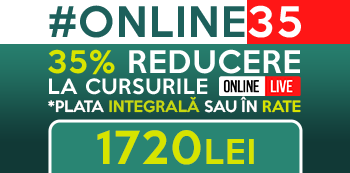 Cu oferta #Online35 platesti doar 1720 Lei pentru cursurile Online LIVE Cu oferta #Online35 platesti doar 1720 Lei pentru cursurile Online LIVE