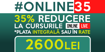 Cu oferta #Online35 platesti doar 2600 Lei pentru cursurile Online LIVE Cu oferta #Online35 platesti doar 2600 Lei pentru cursurile Online LIVE