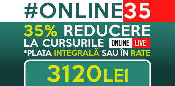 Cu oferta #Online35 platesti doar 3120 Lei pentru cursurile Online LIVE Cu oferta #Online35 platesti doar 3120 Lei pentru cursurile Online LIVE