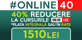 Cu oferta #Online40 platesti doar 1510 Lei pentru cursurile Online LIVE Cu oferta #Online40 platesti doar 1510 Lei pentru cursurile Online LIVE