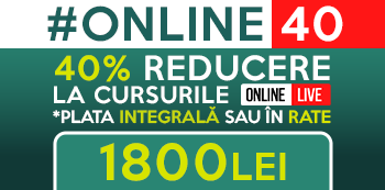 Cu oferta #Online40 platesti doar 1800 Lei pentru cursurile Online LIVE Cu oferta #Online40 platesti doar 1800 Lei pentru cursurile Online LIVE