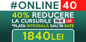 Cu oferta #Online40 platesti doar 1840 Lei pentru cursurile Online LIVE Cu oferta #Online40 platesti doar 1840 Lei pentru cursurile Online LIVE