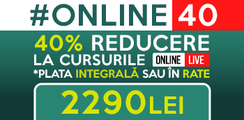 Cu oferta #Online40 platesti doar 2290 Lei pentru cursurile Online LIVE Cu oferta #Online40 platesti doar 2290 Lei pentru cursurile Online LIVE