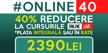 Cu oferta #Online40 platesti doar 2390 Lei pentru cursurile Online LIVE Cu oferta #Online40 platesti doar 2390 Lei pentru cursurile Online LIVE
