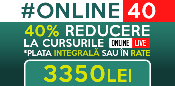 Cu oferta #Online40 platesti doar 3350 Lei pentru cursurile Online LIVE Cu oferta #Online40 platesti doar 3350 Lei pentru cursurile Online LIVE