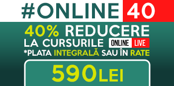 Cu oferta #Online40 platesti doar 590 Lei pentru cursurile Online LIVE Cu oferta #Online40 platesti doar 590 Lei pentru cursurile Online LIVE