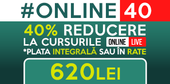 Cu oferta #Online40 platesti doar 620 Lei pentru cursurile Online LIVE Cu oferta #Online40 platesti doar 620 Lei pentru cursurile Online LIVE