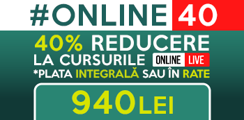 Cu oferta #Online40 platesti doar 940 Lei pentru cursurile Online LIVE Cu oferta #Online40 platesti doar 940 Lei pentru cursurile Online LIVE